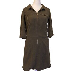 Stunning Olive Green Vintage MM6 Maison Margiela Shirtdress – Size 6
